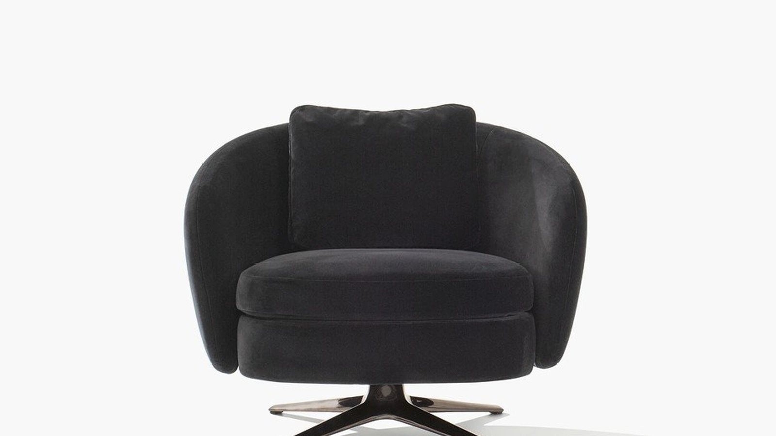 Poltrona in velluto Orbis di Poliform