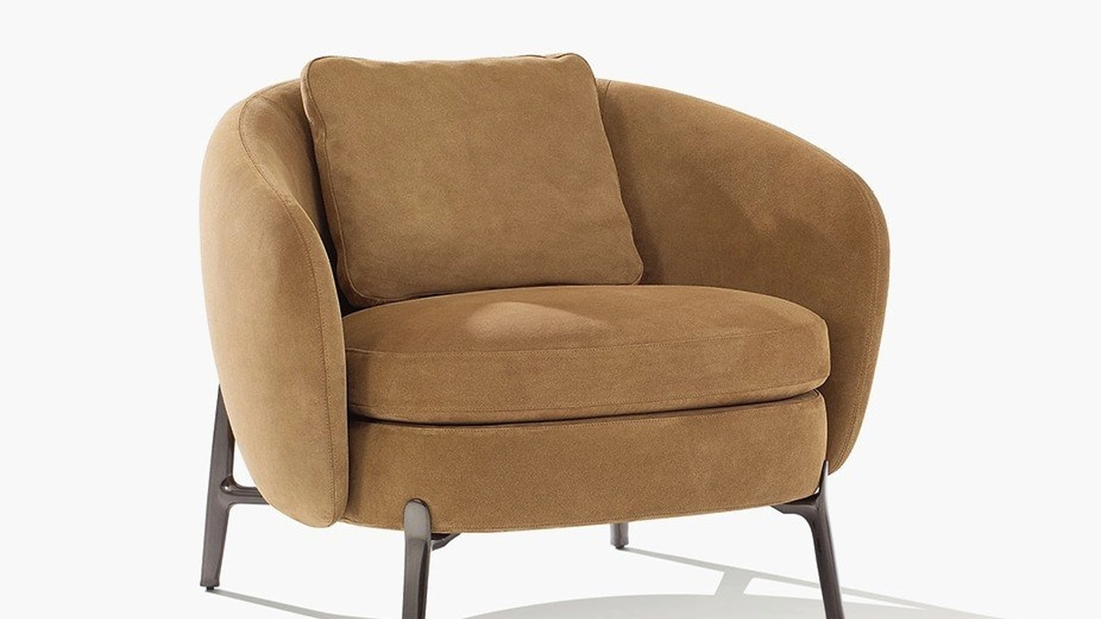 Poltrona in velluto Orbis di Poliform