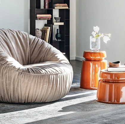 Poltrona imbottita Peggy Turn di Cattelan Italia