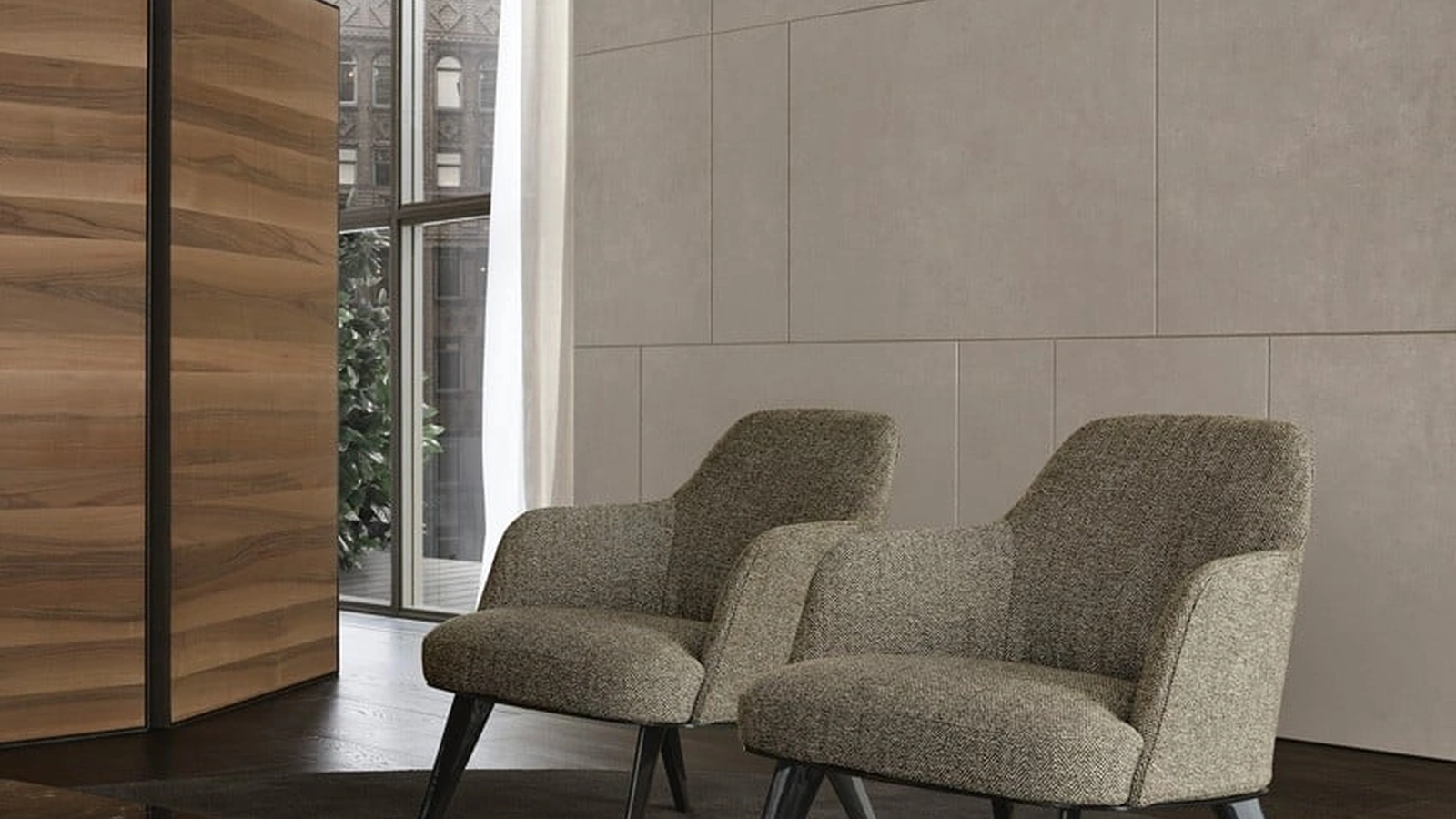 Poltroncina in tessuto Jane di Poliform