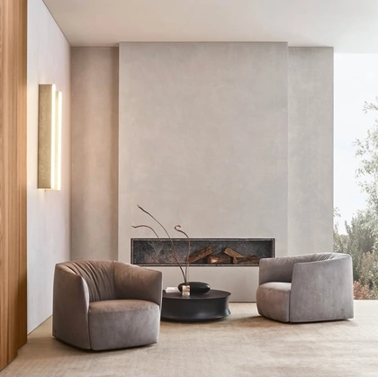 Poltroncina Santa Monica in pelle di Poliform