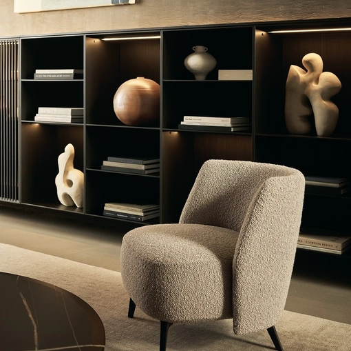 Poltroncina in tessuto Sunday di Poliform