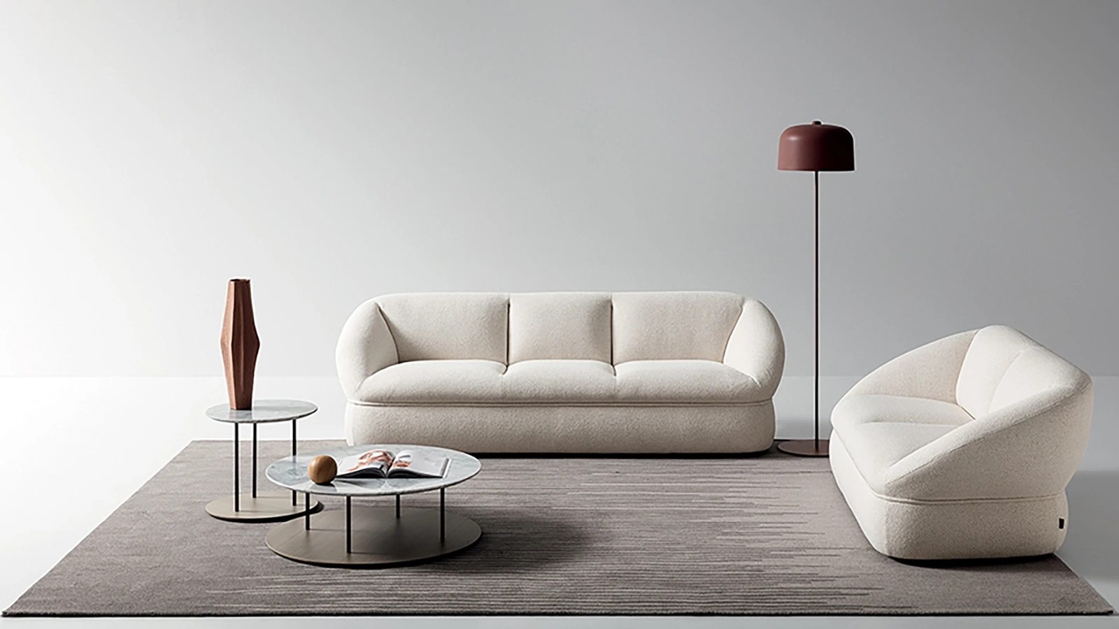 Divano lineare Alta in tessuto di Ditre Italia