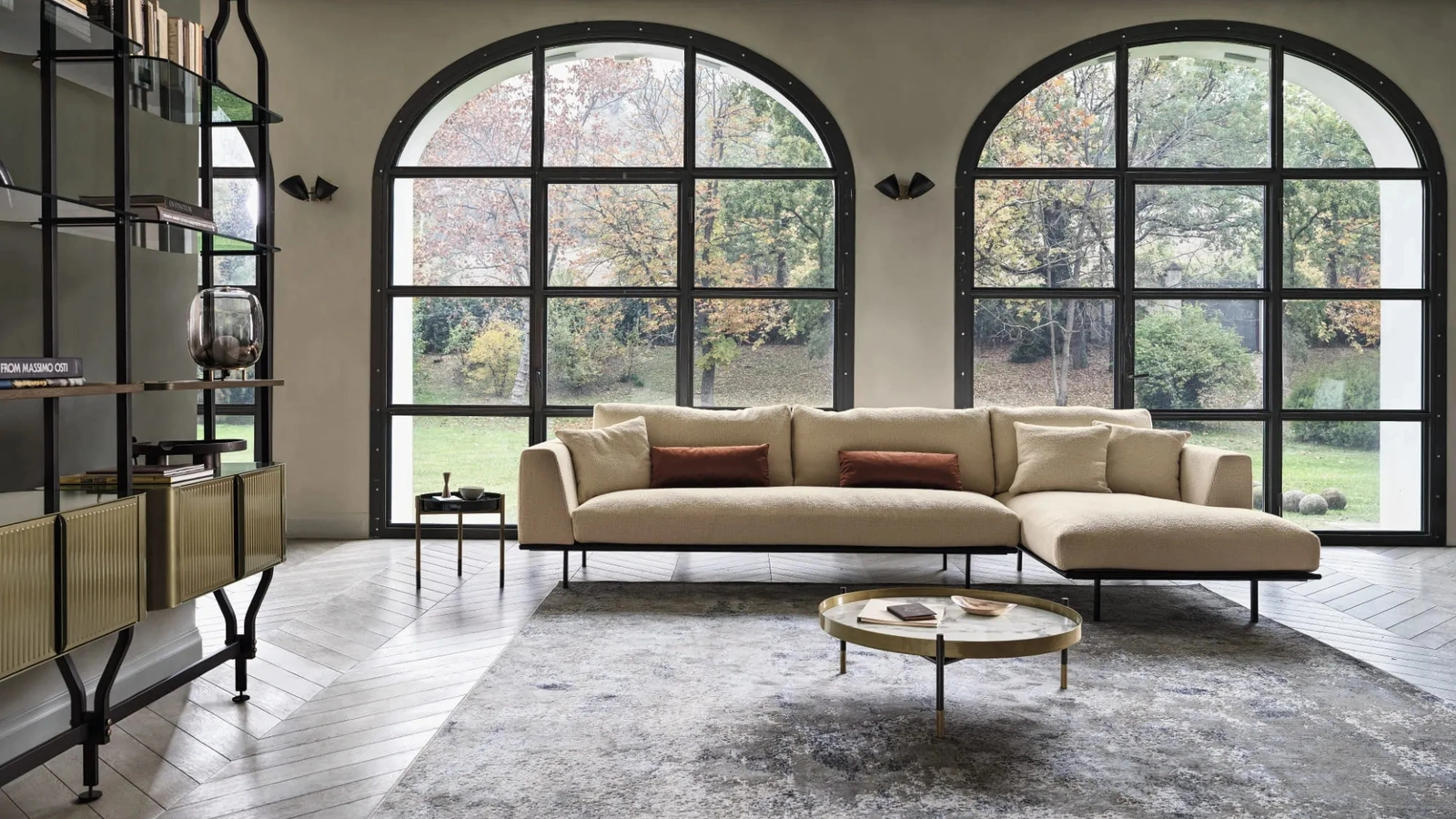 Divano con penisola Dakota di Bontempi