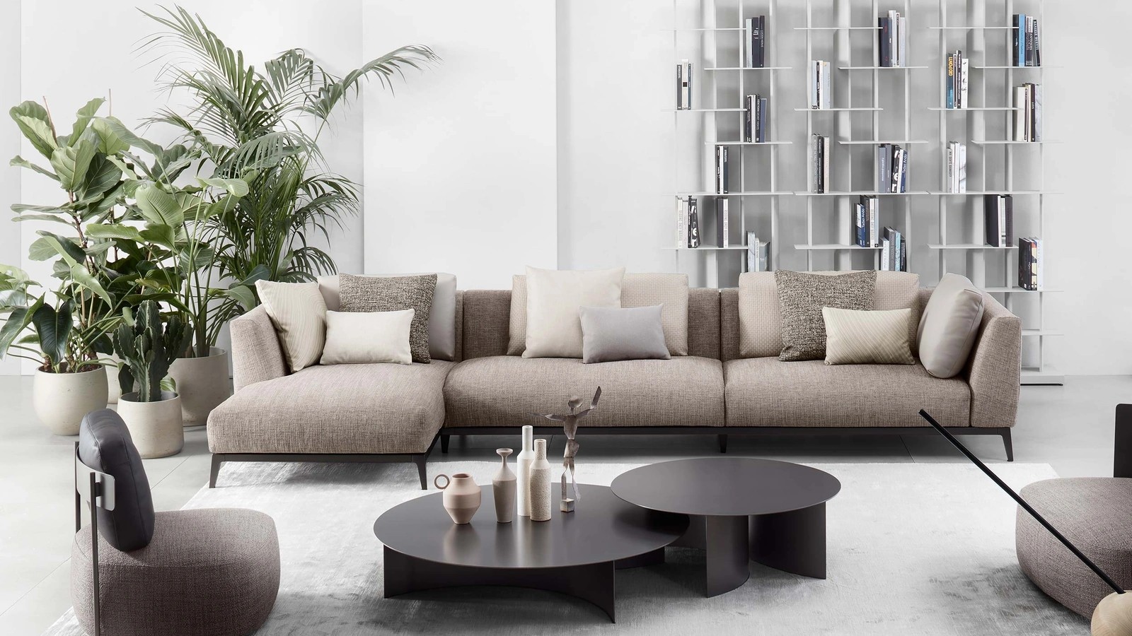 Divano con penisola Oliver di Flou