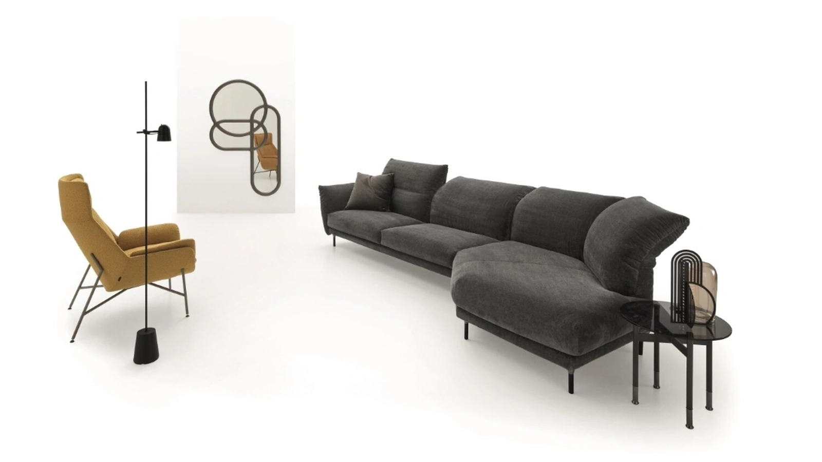 Divano angolare On Line Plain di Ditre Italia