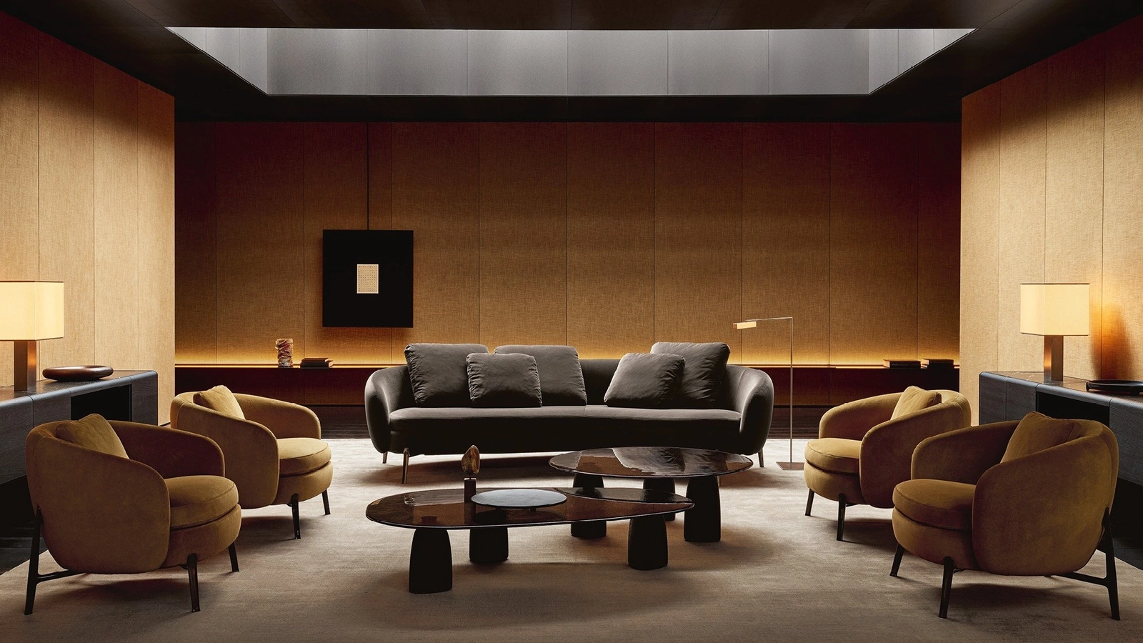 Salotto in tessuto Orbis di Poliform