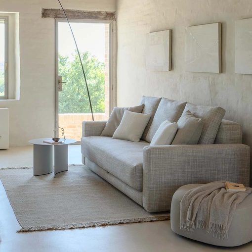 Divano Letto lineare in tessuto PiazzaDuomo di Flou