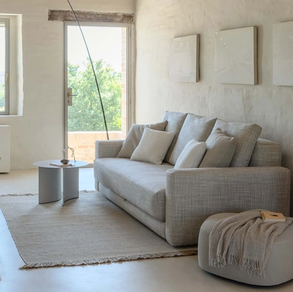 Divano Letto lineare in tessuto PiazzaDuomo di Flou