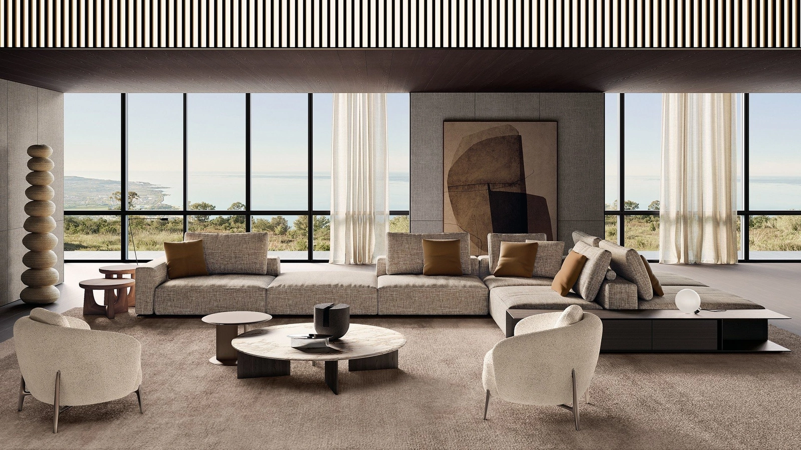 Divano angolare Westside di Poliform