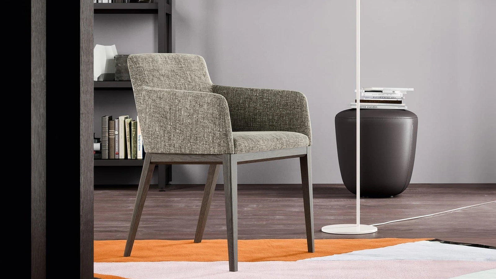 Sedia Candy in tessuto e legno di Novamobili