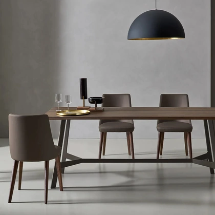 Sedia Eva in tessuto imbottito di Sangiacomo