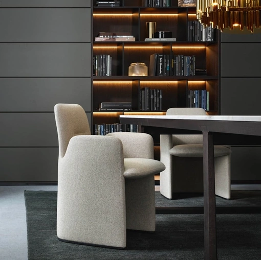 Sedia in tessuto Guest di Poliform