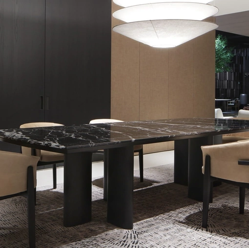 Sedia in pelle Leopold di Poliform