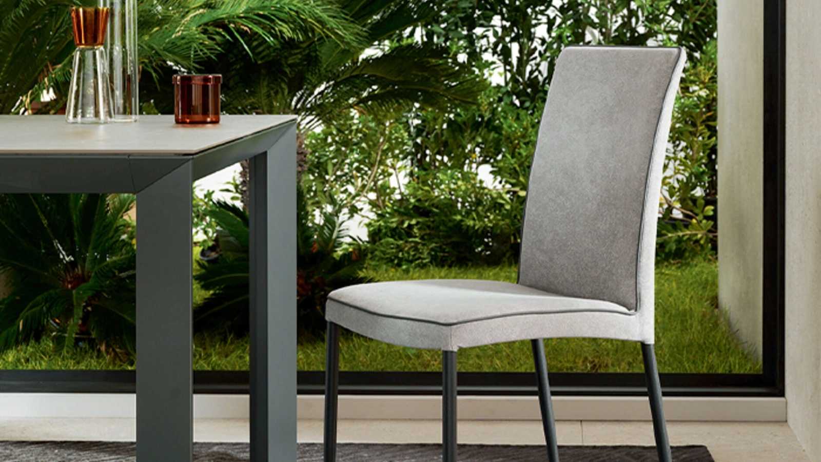 Sedia Marta Flex in tessuto imbottito di Riflessi