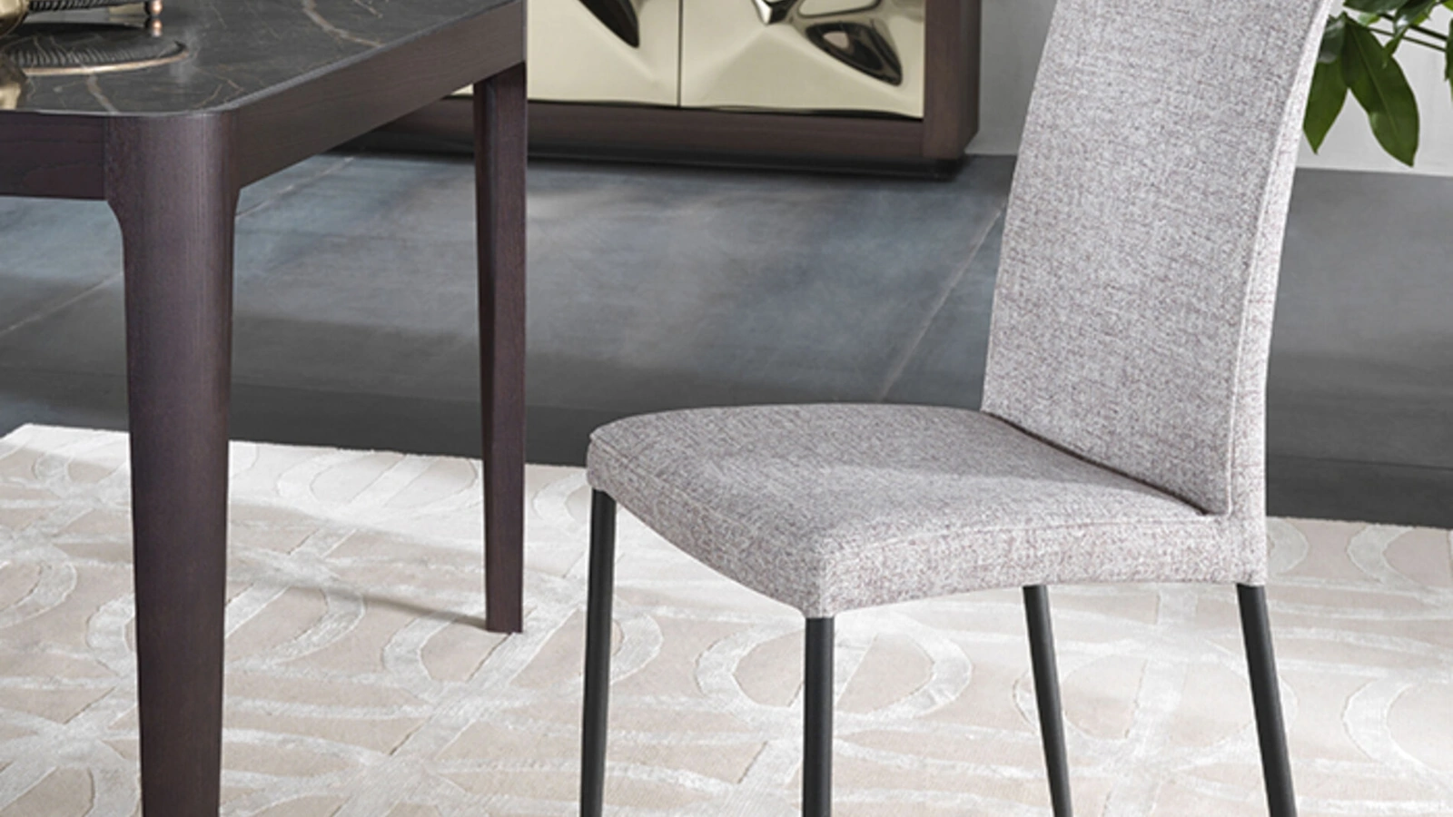 Sedia Marta Flex in tessuto imbottito di Riflessi