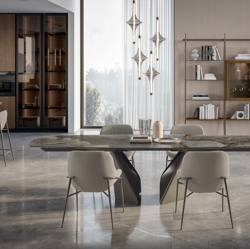 Tavolo in SuperMarmo Kaleido di Bontempi