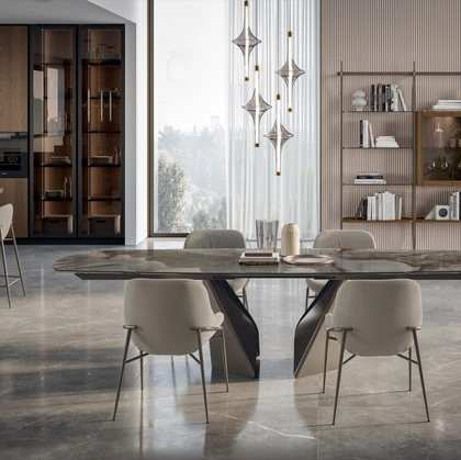 Tavolo in SuperMarmo Kaleido di Bontempi