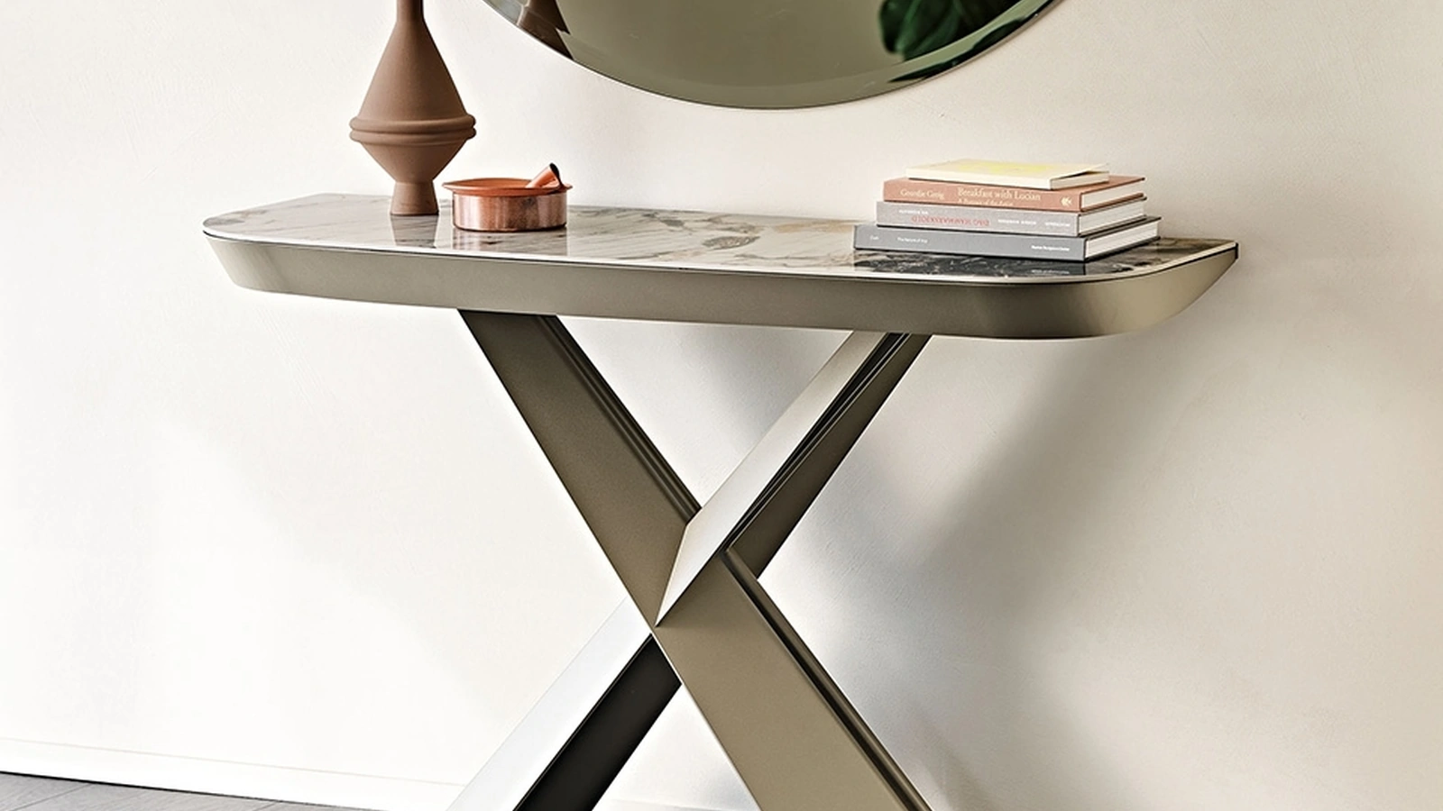 Consolle allungabile con piano in ceramica Terminal Keramik Drive di Cattelan Italia