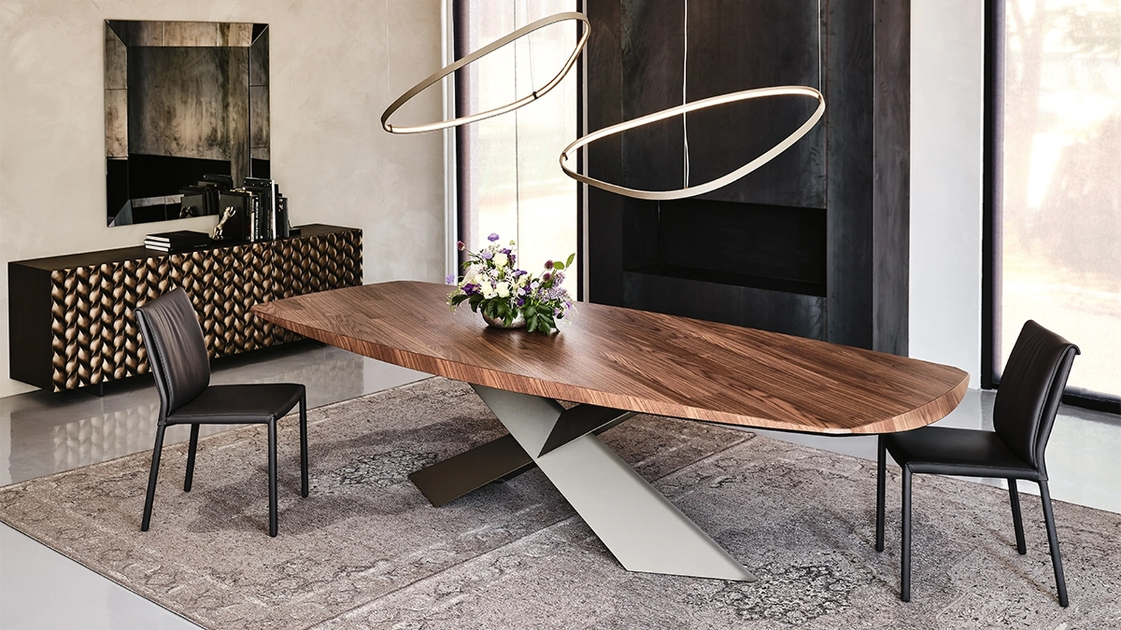 Tavolo con piano in legno Tyron Wood di Cattelan Italia