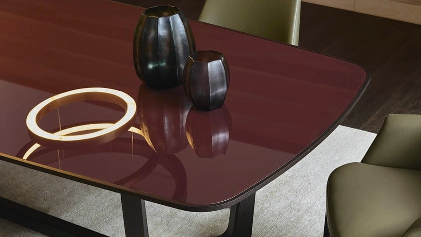 Tavolo con top in vetro Concorde di Poliform