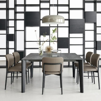 Tavolo quadrato Desco in Ceramica di Sangiacomo