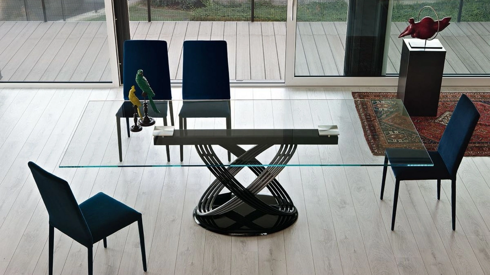 Tavolo Fusion in Cristallo di Bontempi