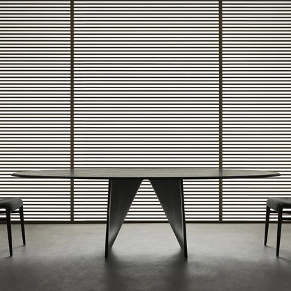 Tavolo Lambda Rovere Nero di Rimadesio