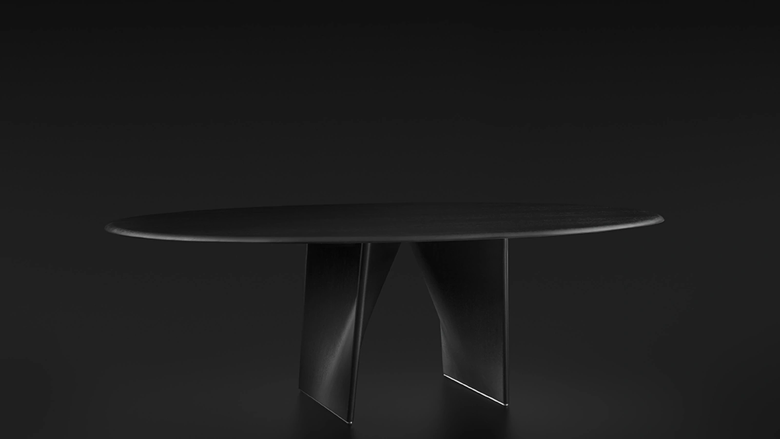 Tavolo Lambda in Rovere Nero di Rimadesio