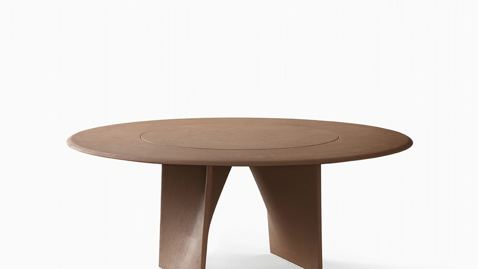 Tavolo Lambda Terrae Navajo con top girevole di Rimadesio