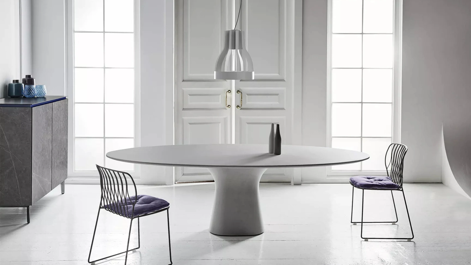 Tavolo Podium in cemento di Bontempi