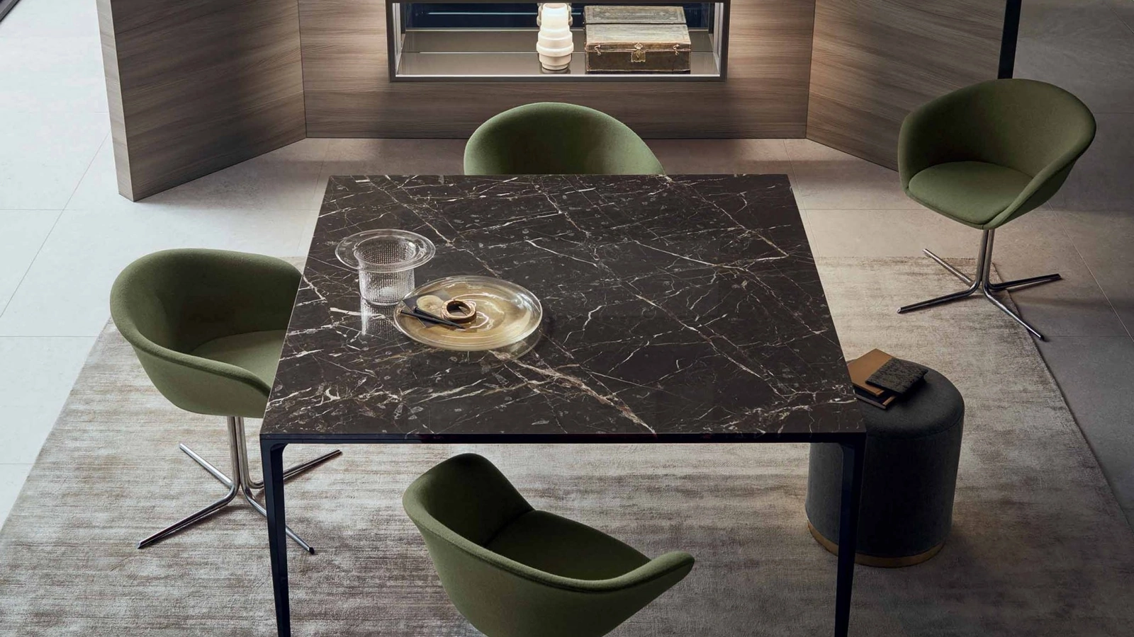 Tavolo quadrato Long Island di Rimadesio