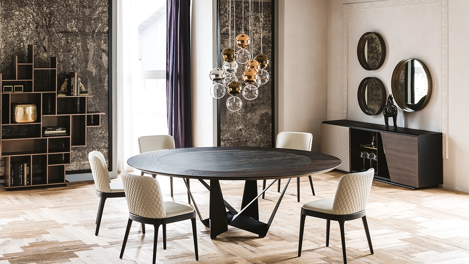 Tavolo Skorpio Ker-Wood Round di Cattelan Italia