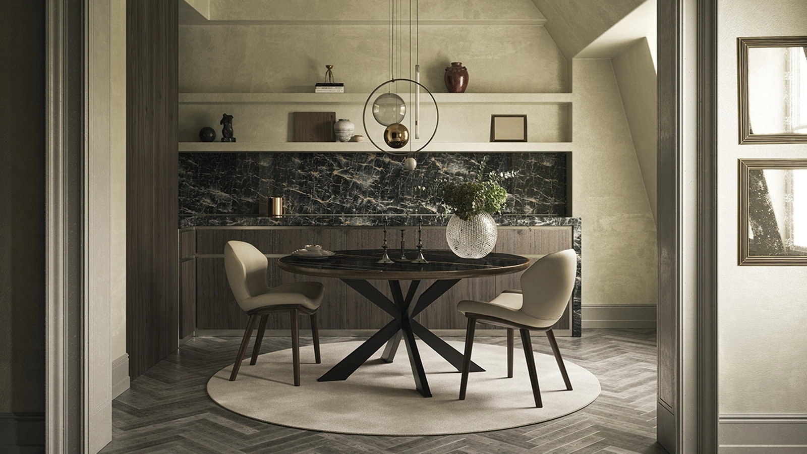 Tavolo Spider Keramik Premium Round di Cattelan Italia