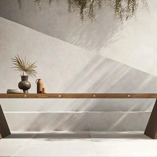 Tavolo Project 08 in listelli di frassino massello di Modulnova