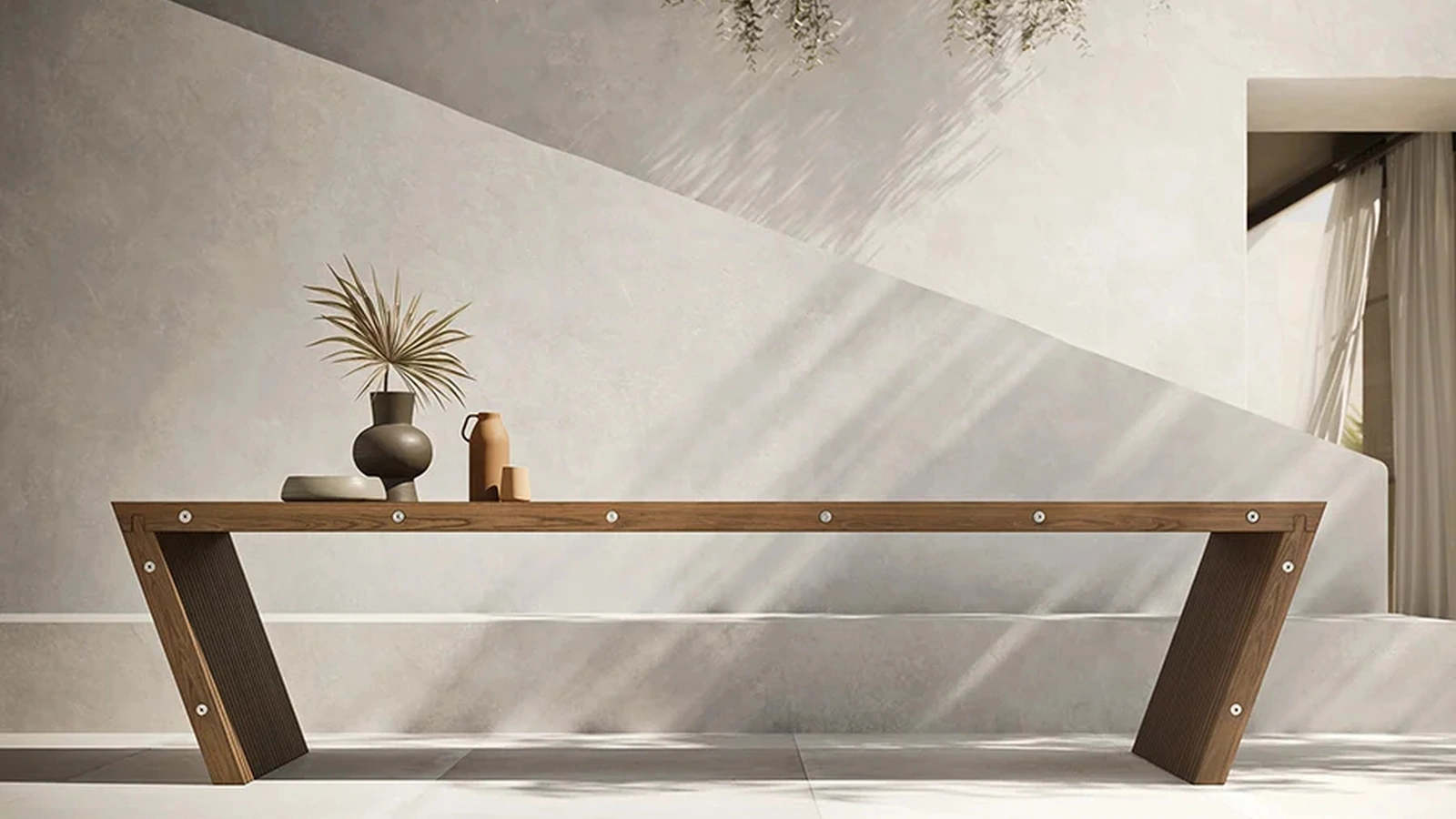 Tavolo Project 08 in listelli di frassino massello di Modulnova