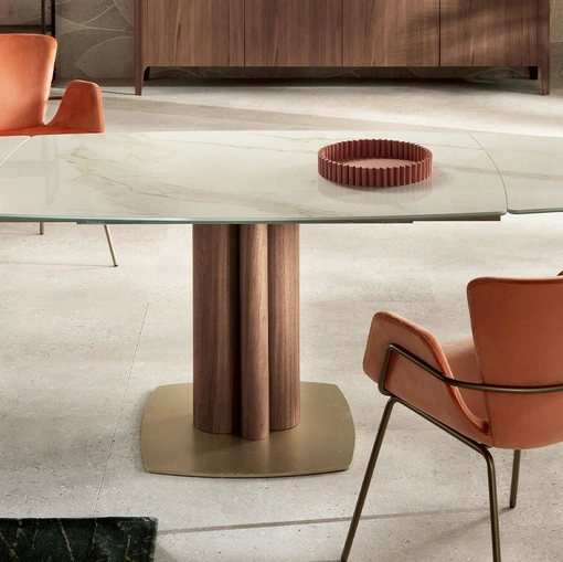 Tavolo allungabile in ceramica Towe di Riflessi