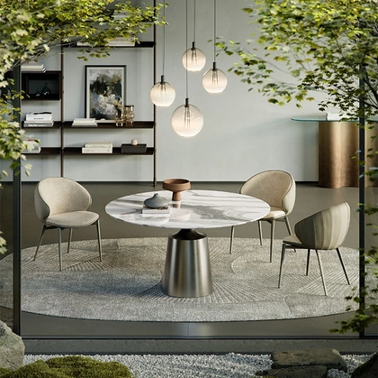 Tavolo rotondo Yoda Marble di Cattelan Italia