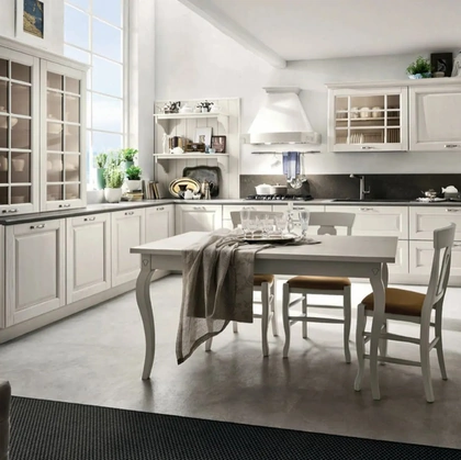 Cucina Classica angolare in legno laccato Bolgheri 04 di Stosa