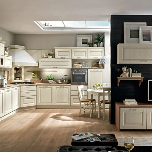 Cucina Classica angolare Bolgheri 05 in legno laccato di Stosa