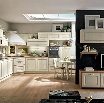 Cucina Classica angolare Bolgheri 05 in legno laccato di Stosa