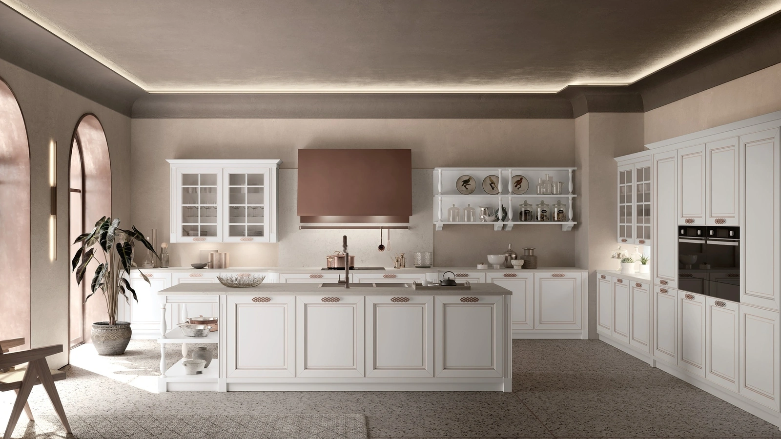 Cucina Classica con isola Dolcevita 01 di Stosa