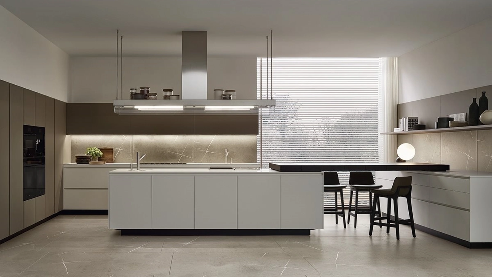 Cucina Design con penisola Alea di Poliform