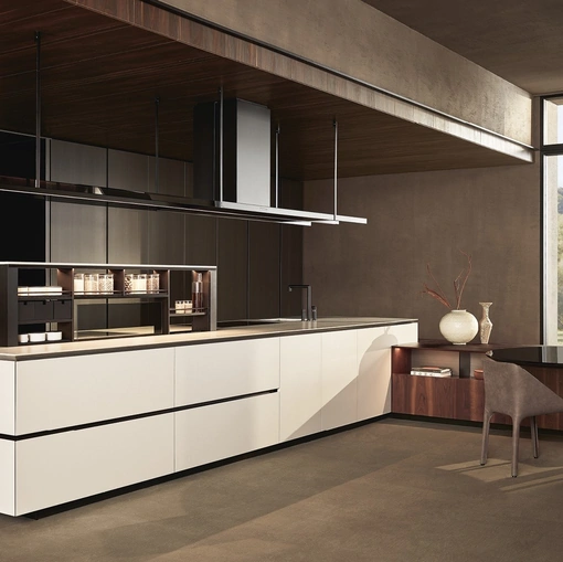 Cucina Design con isola Artex Pro di Poliform