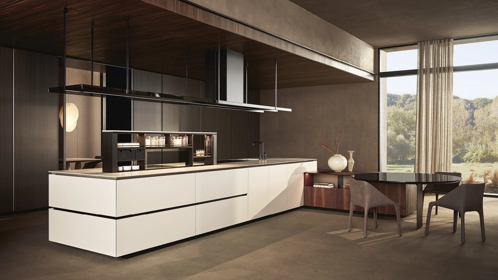Cucina Design con isola Artex Pro di Poliform