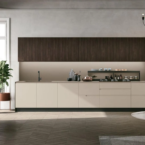 Cucina Moderna Karma Modern 02 in Pet e Rovere Corteccia di Stosa