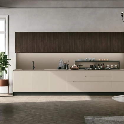 Cucina Moderna Karma Modern 02 in Pet e Rovere Corteccia di Stosa