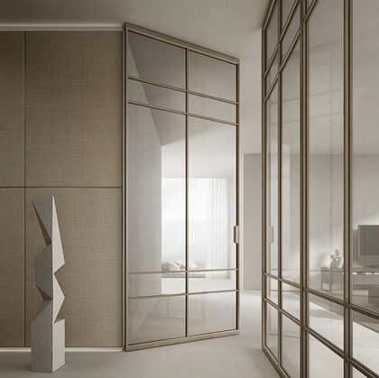 Porta per interni Air Rovere e Vetro di Rimadesio