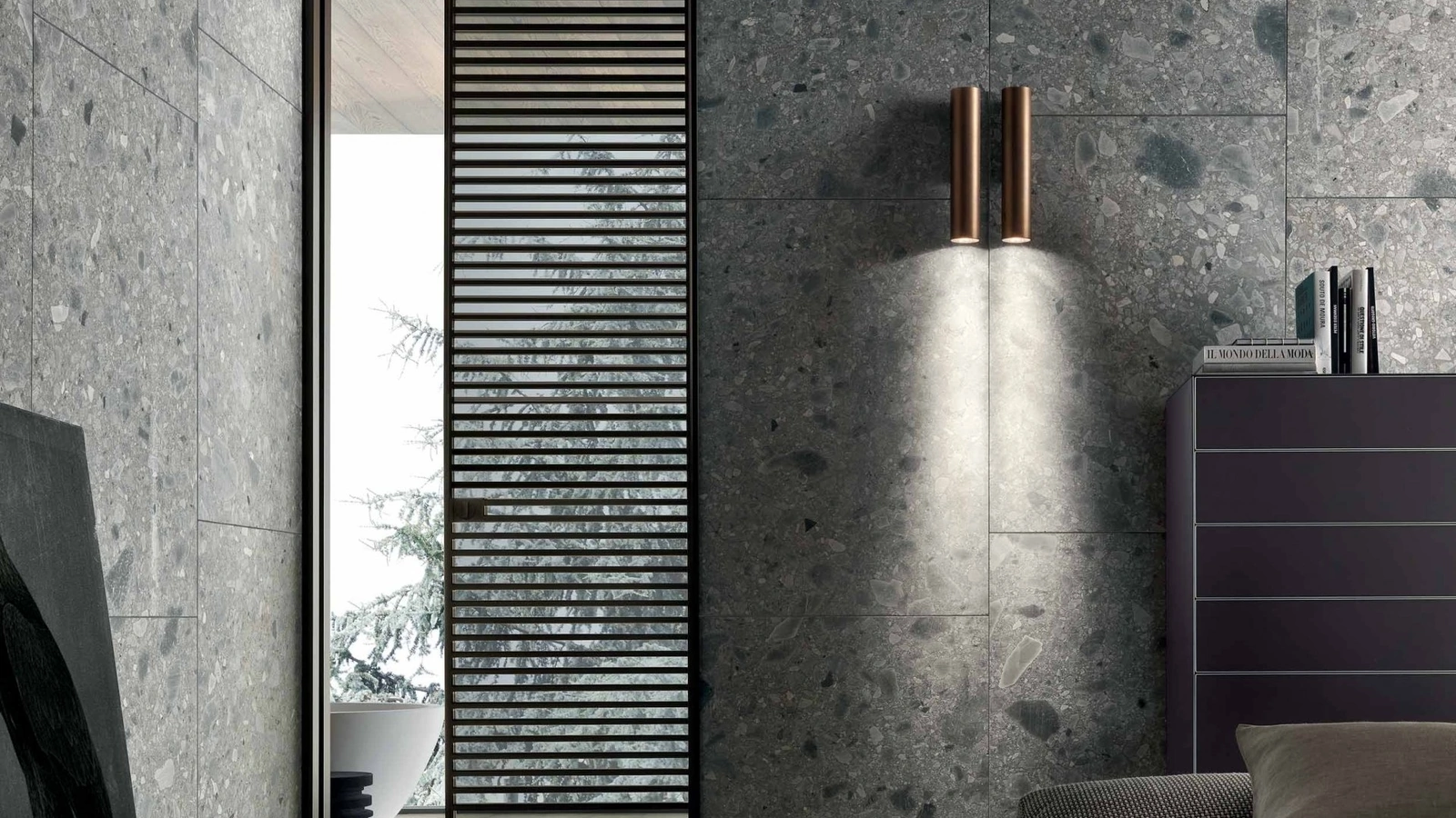 Porta per interni Even in alluminio e vetro di Rimadesio