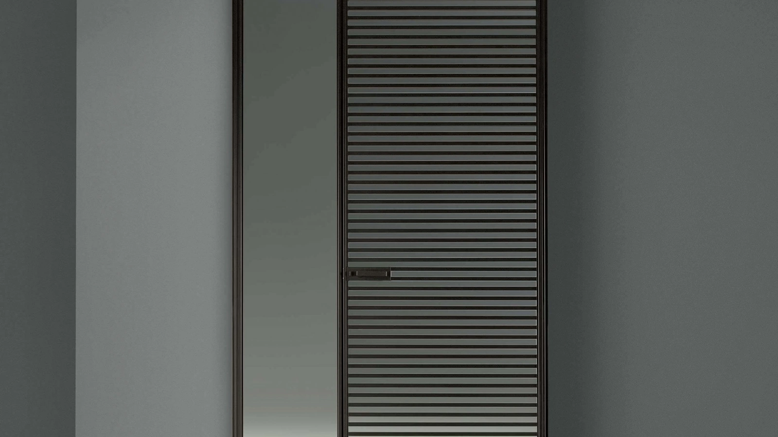 Porta per interni Even in alluminio e vetro di Rimadesio